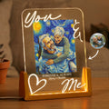 You & Me Forever & Always Custom Photo Van Gogh Art Anniversary Gifts - Personalized Night Light