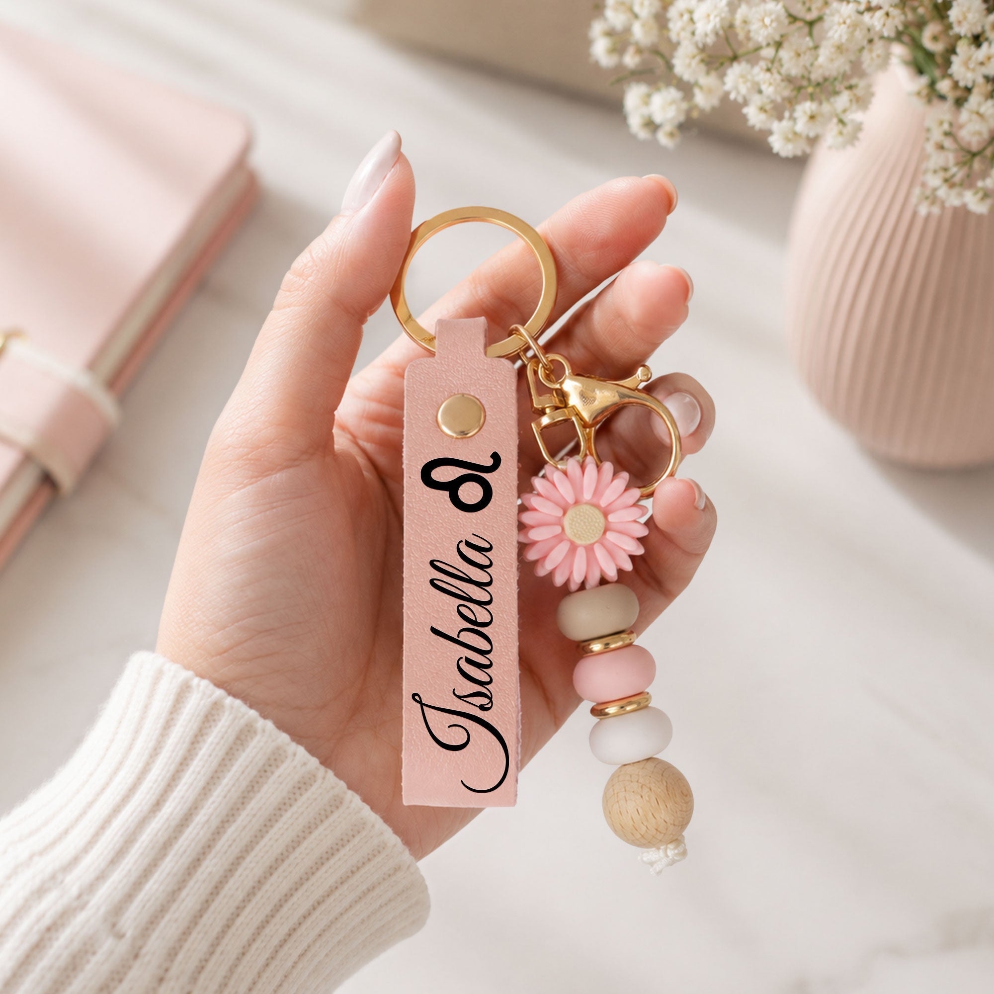 Zodiac Signs With Name Gifts For Her, BFF, Sisters, Coworkers - Personalized Keychain