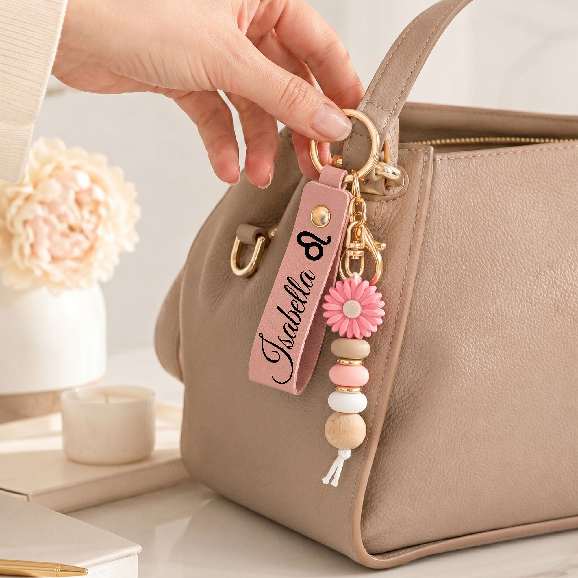 Zodiac Signs With Name Gifts For Her, BFF, Sisters, Coworkers - Personalized Keychain