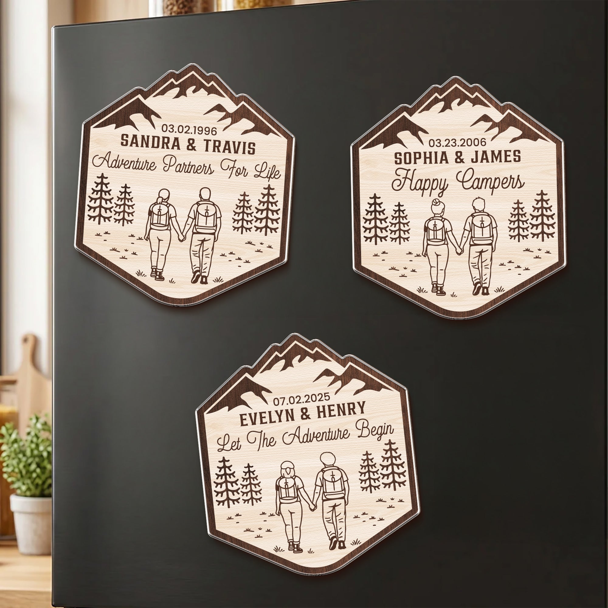 Adventure Partners For Life New Home Wedding Gift For Couple - Personalized Magnet