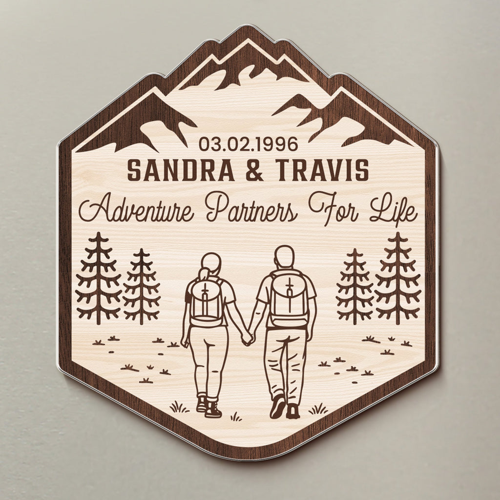 Adventure Partners For Life New Home Wedding Gift For Couple - Personalized Magnet