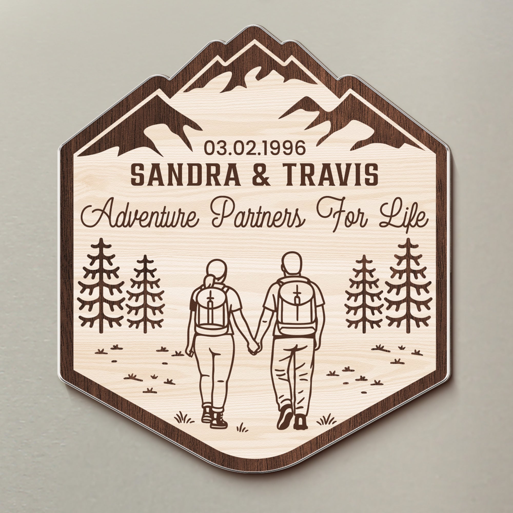 Adventure Partners For Life New Home Wedding Gift For Couple - Personalized Magnet