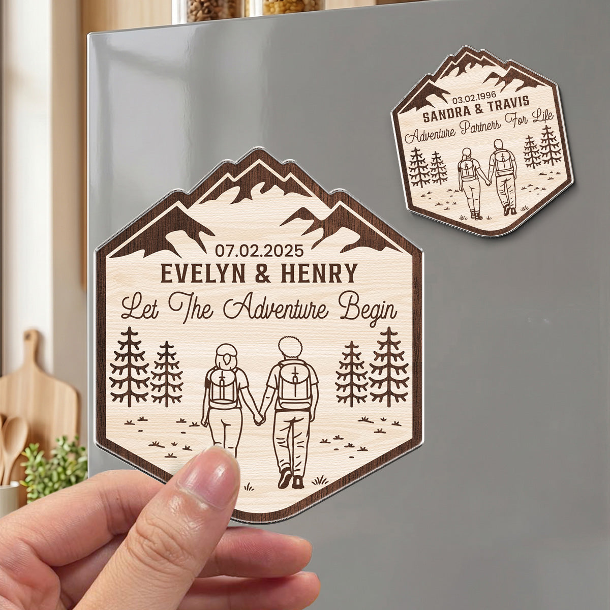 Adventure Partners For Life New Home Wedding Gift For Couple - Personalized Magnet
