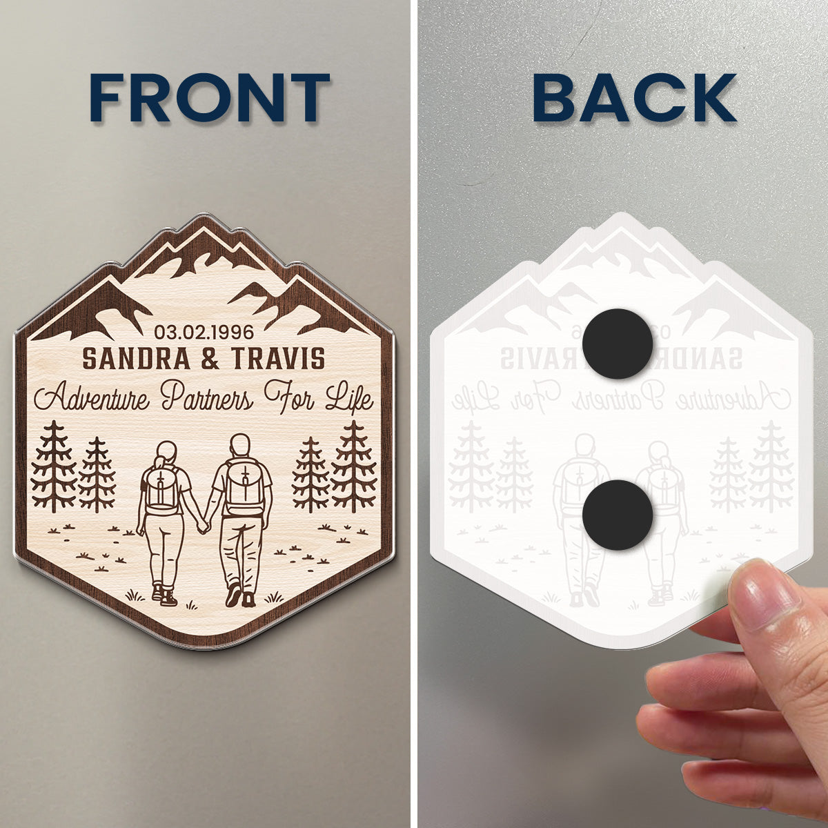 Adventure Partners For Life New Home Wedding Gift For Couple - Personalized Magnet