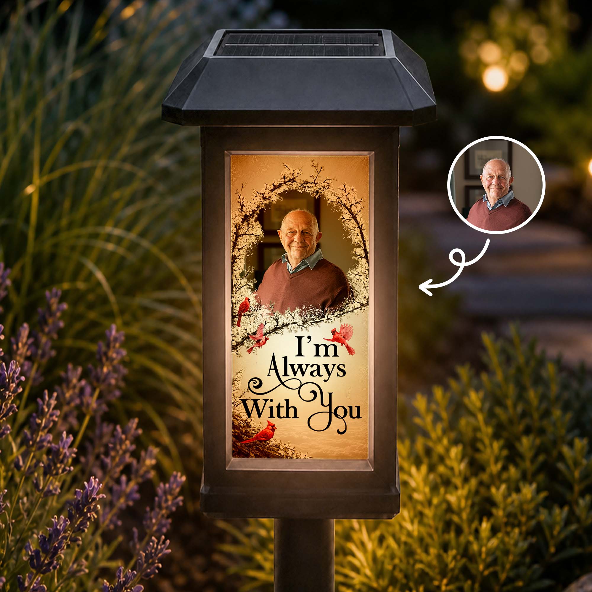 Always With You Memorial Gifts For Family - Personalized Solar Garden Light