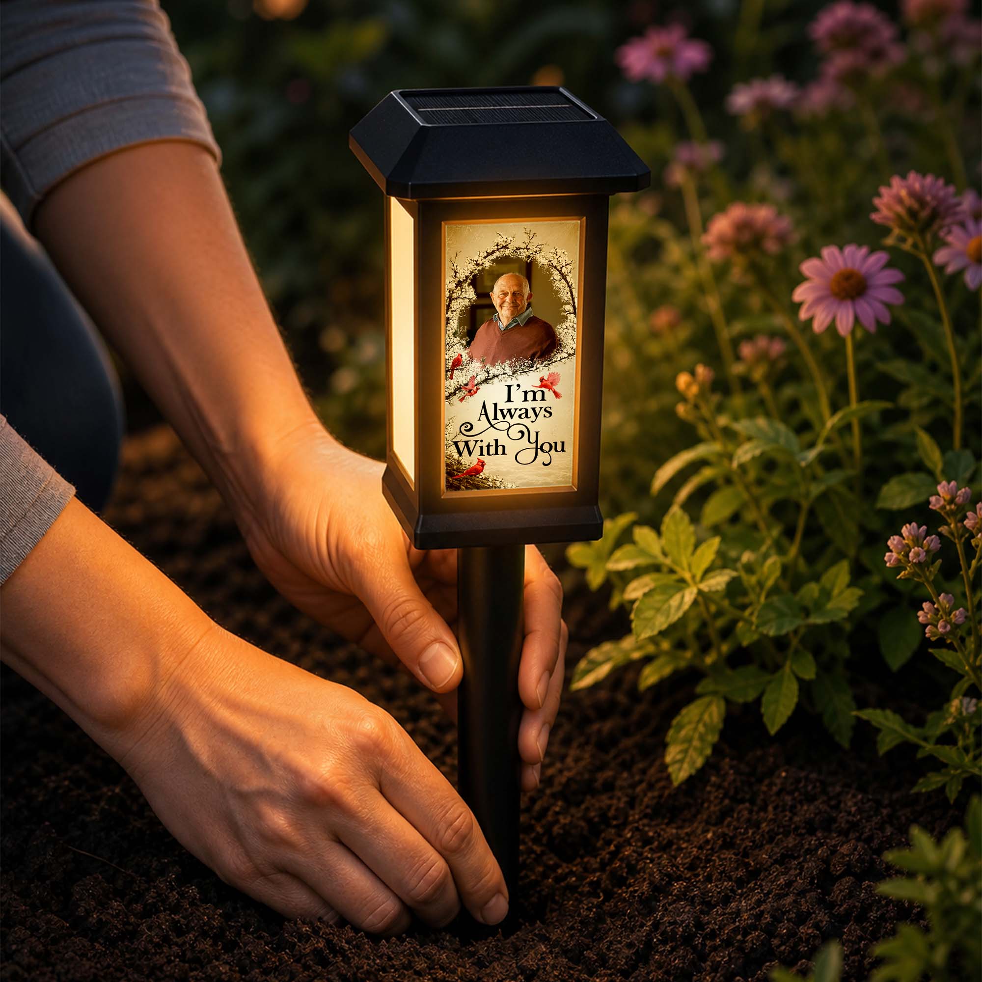 Always With You Memorial Gifts For Family - Personalized Solar Garden Light