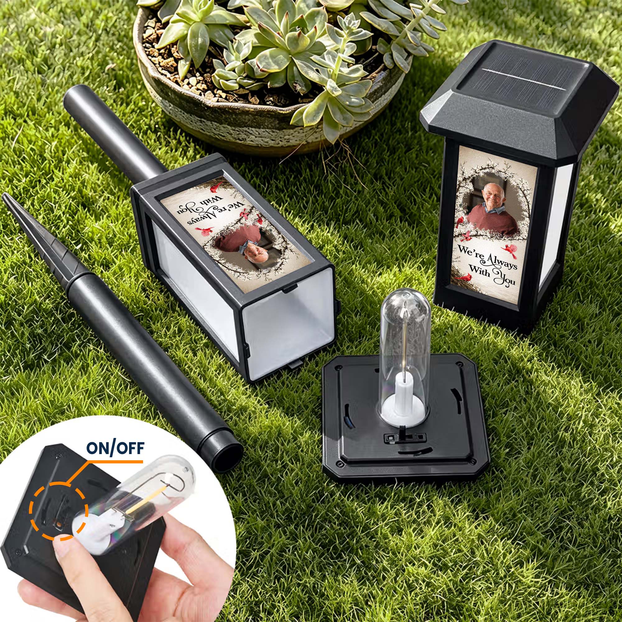 Always With You Memorial Gifts For Family - Personalized Solar Garden Light