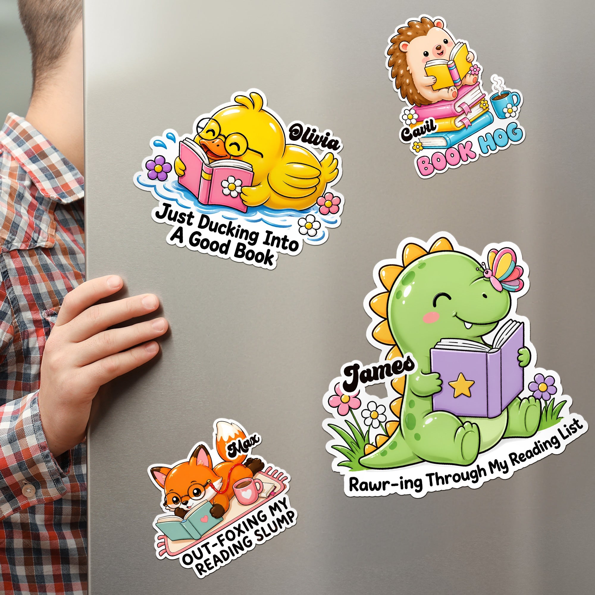 Animal Bookish Puns Gift For Book Lover - Personalized Magnet