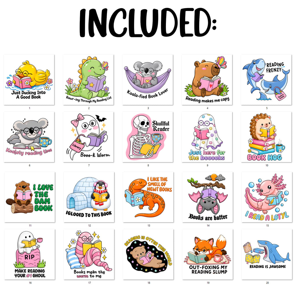 Animal Bookish Puns Gift For Book Lover - Personalized Magnet