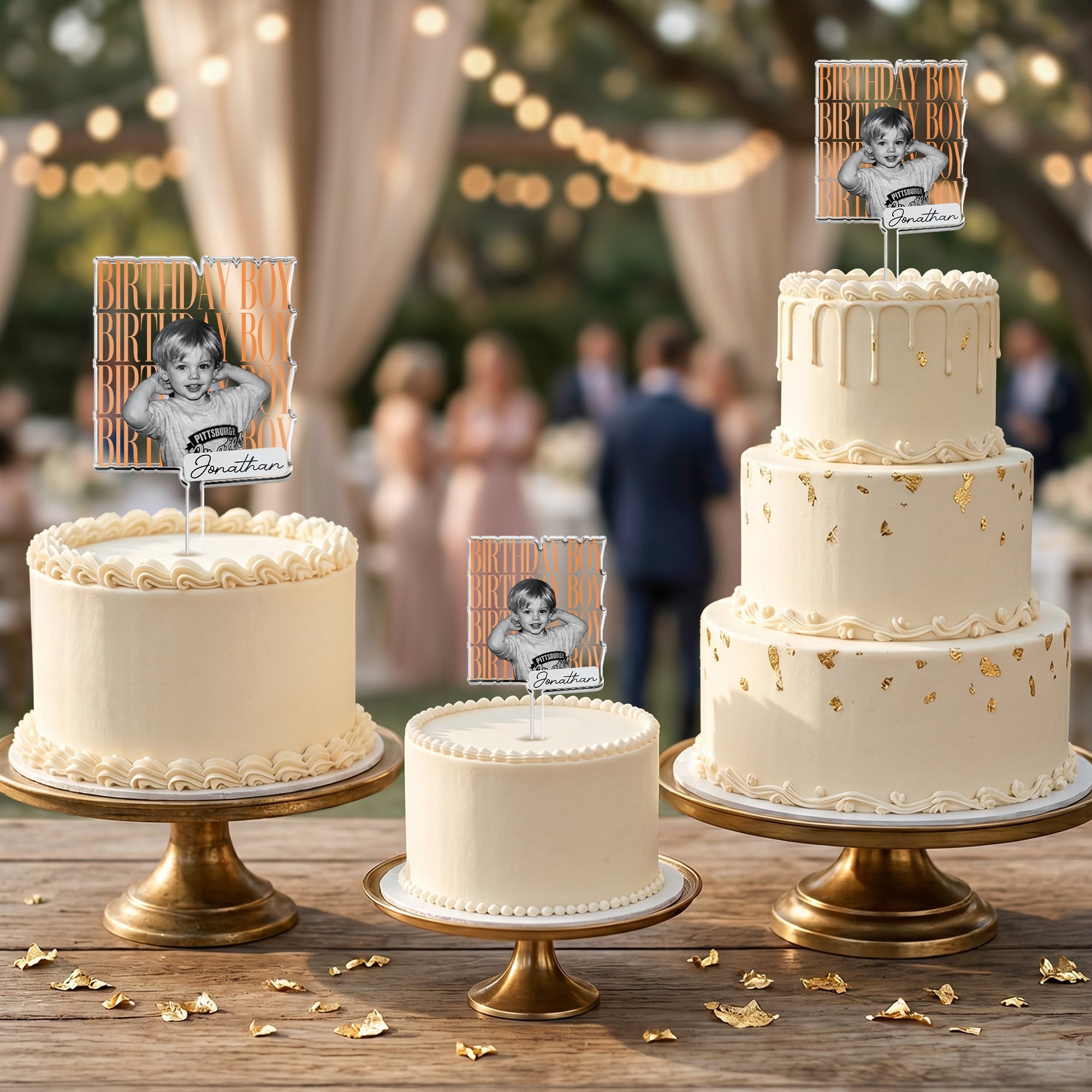 Birthday Custom Childhood Photo - Personalized Cake Topper