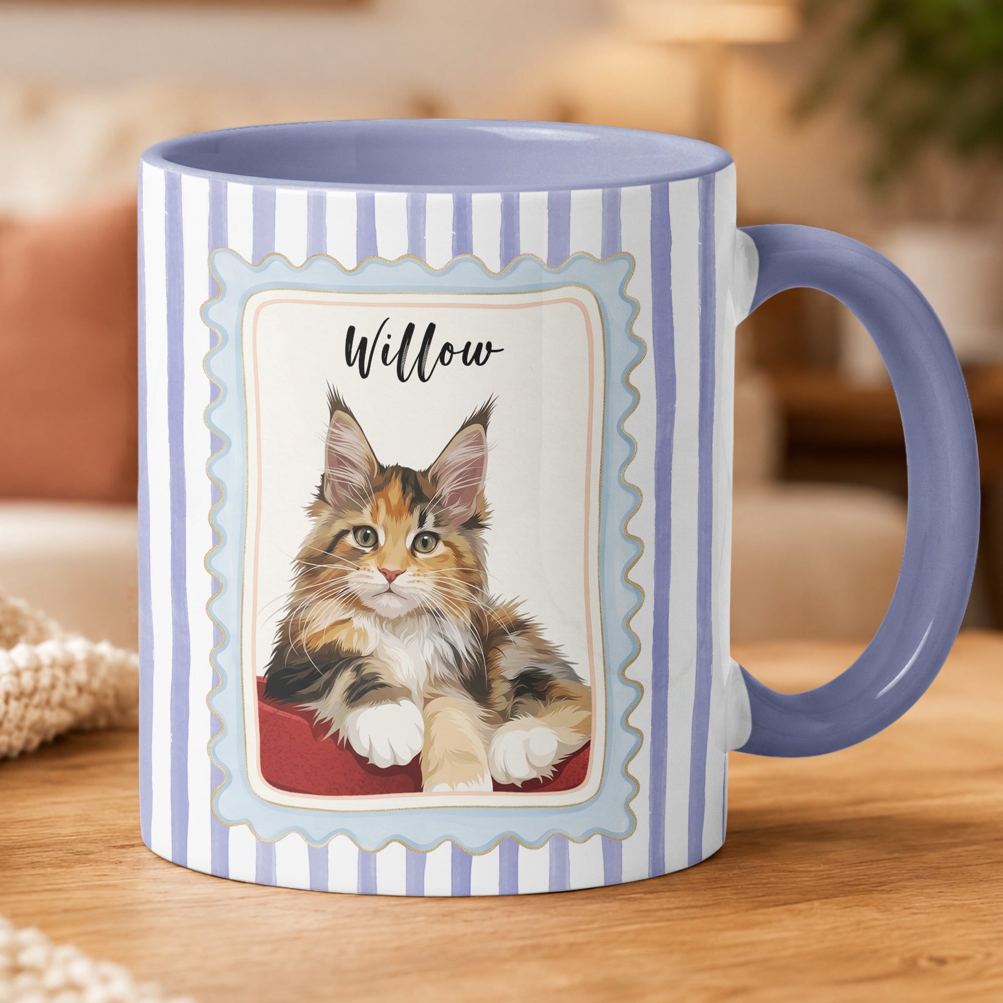 Cartoon Your Pet - Gifts For Dog Mom, Cat Mom - Cottage Vintage Style - Personalized Mug