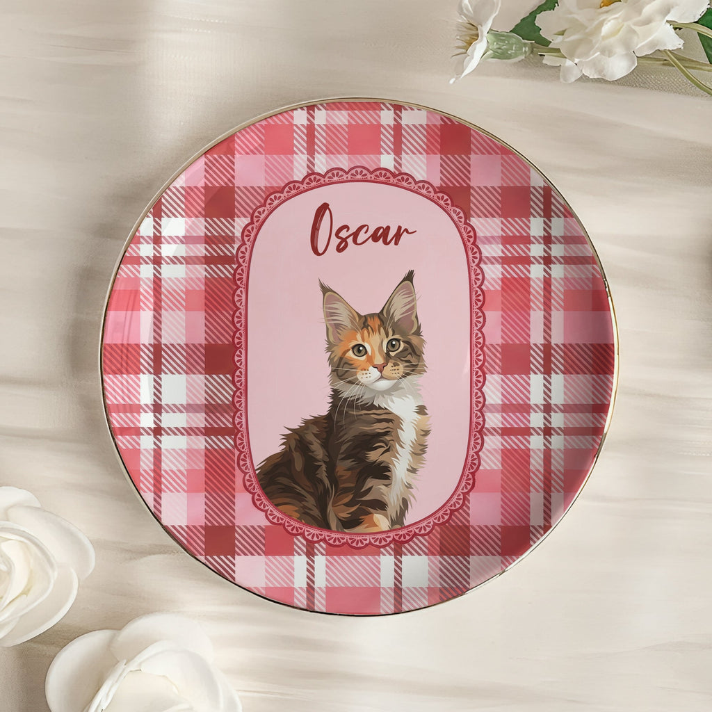 Cartoon Your Pet Photo - Vintage Frame For Dog Mom, Dog Lovers - Personalized Jewelry Dish