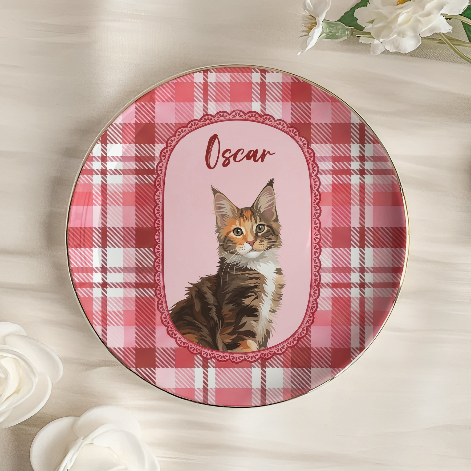 Cartoon Your Pet Photo - Vintage Frame For Dog Mom, Dog Lovers - Personalized Jewelry Dish