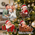Cartoon Your Photo - Newborn Baby's First Christmas - Personalized Ornament
