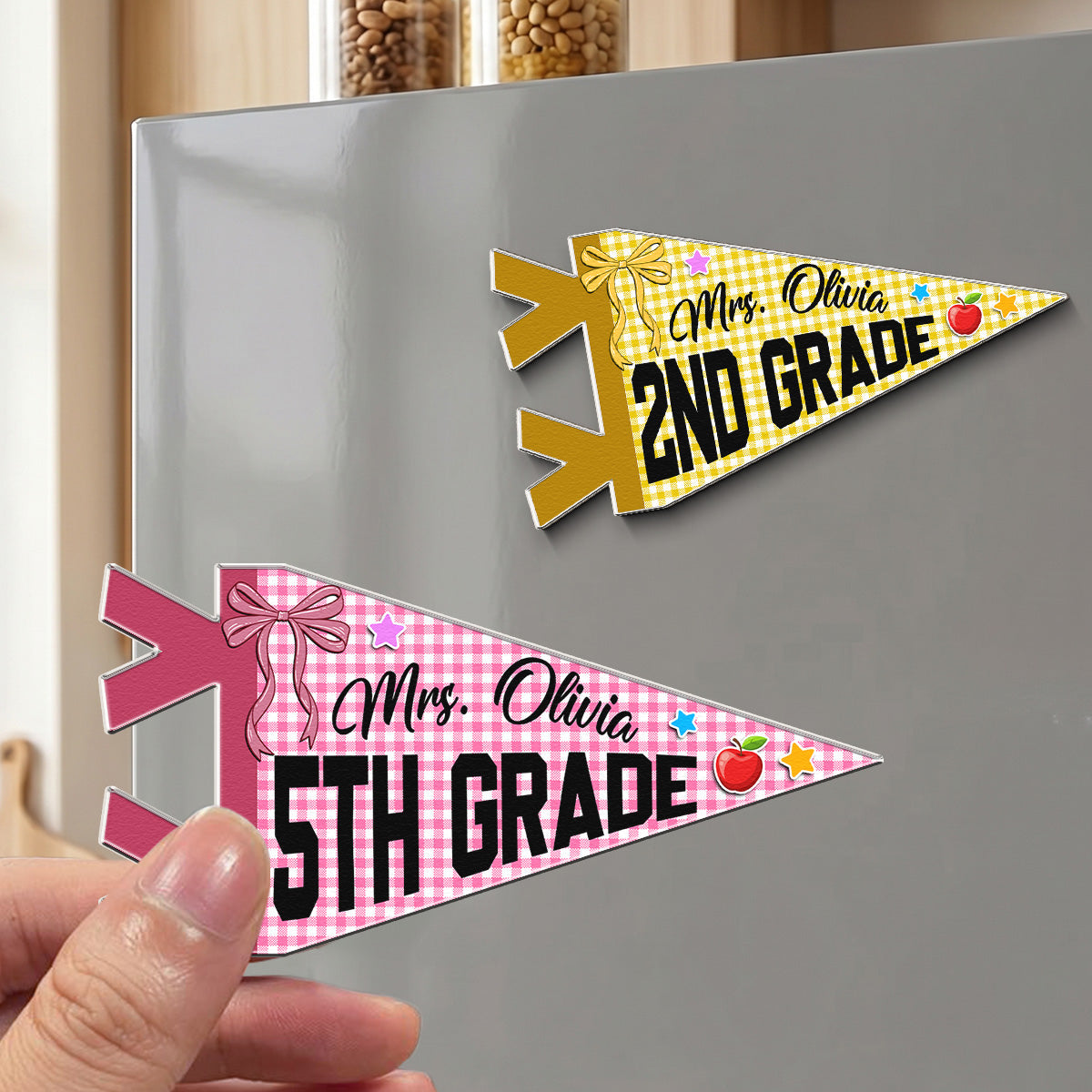 Colors Custom Grade & Name Teacher - Personalized Magnet
