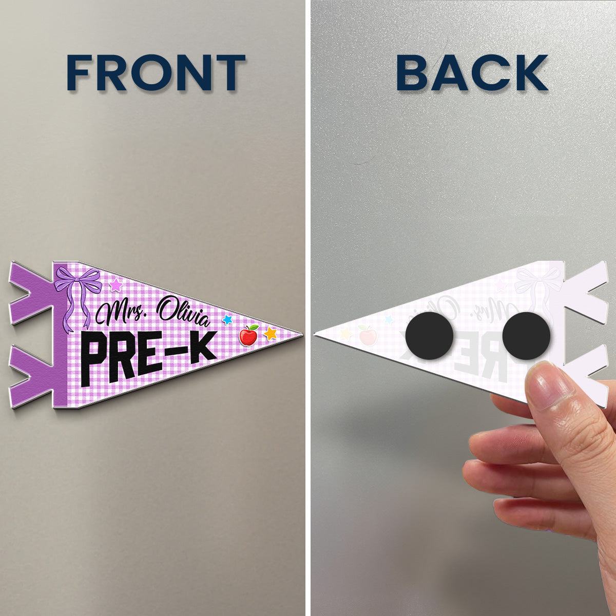 Colors Custom Grade & Name Teacher - Personalized Magnet