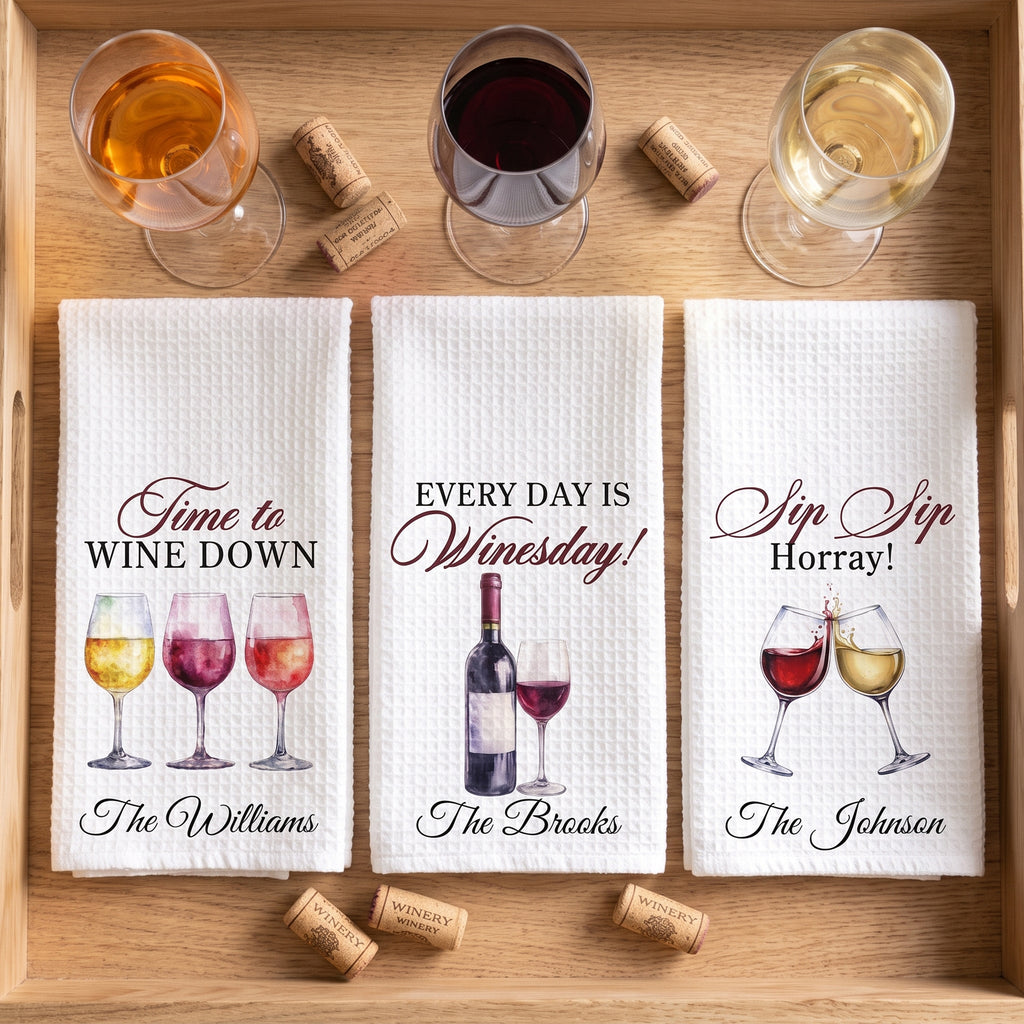 Corks Are For Quitters Gift For Wine Lover, Wine Girl - Personalized Kitchen Towel