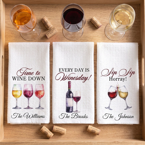 Corks Are For Quitters Gift For Wine Lover, Wine Girl - Personalized Kitchen Towel