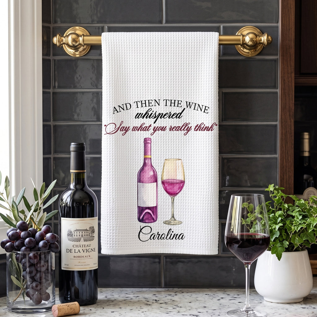 Corks Are For Quitters Gift For Wine Lover, Wine Girl - Personalized Kitchen Towel