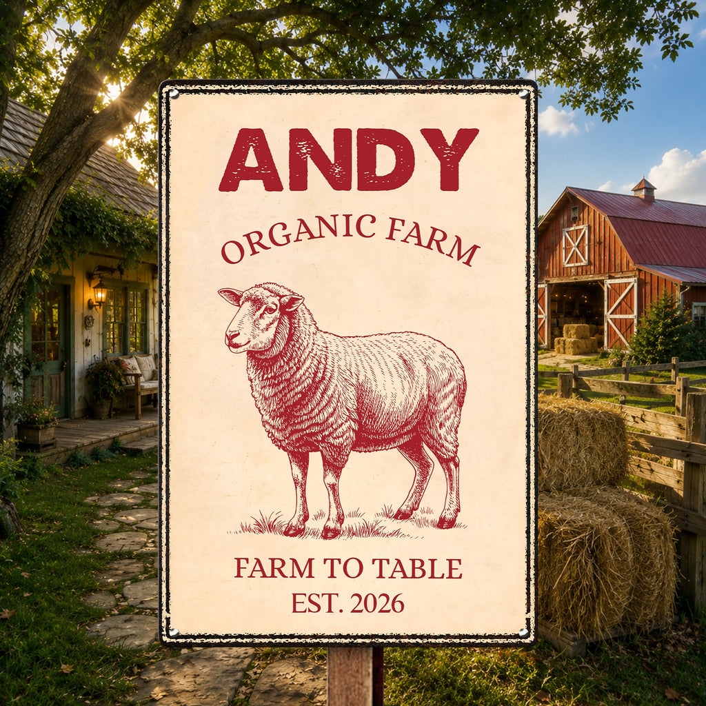 Country Farmhouse, Farm House, Farm Deco - Personalized Metal Sign