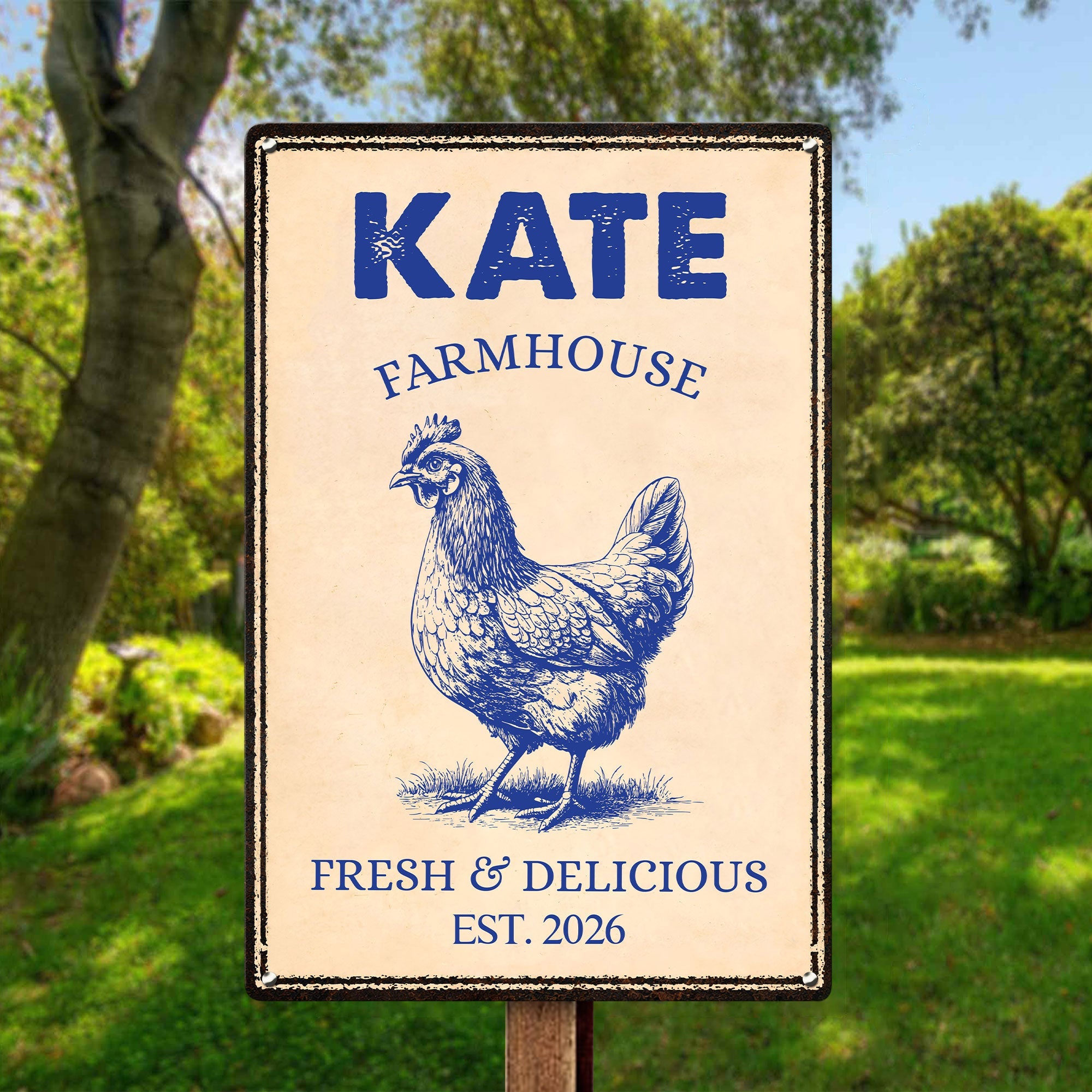 Country Farmhouse, Farm House, Farm Deco - Personalized Metal Sign