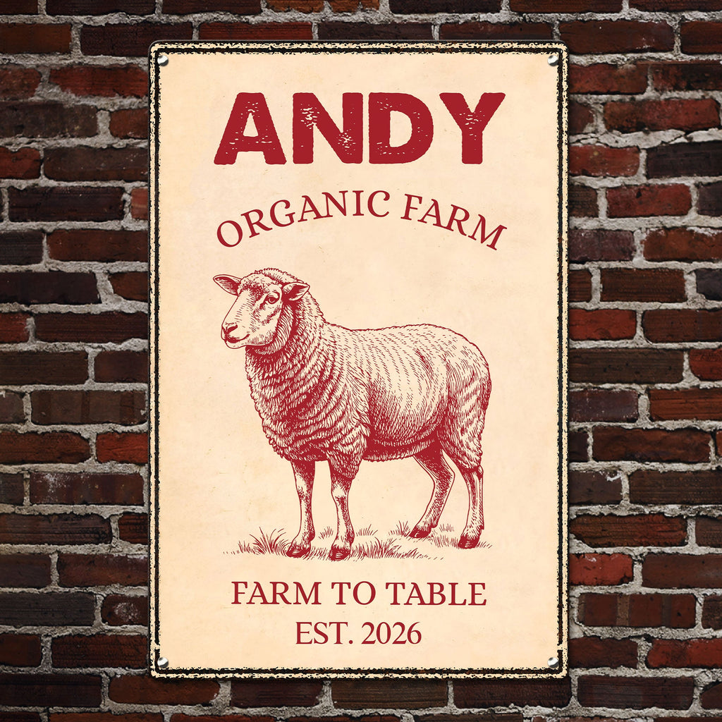Country Farmhouse, Farm House, Farm Deco - Personalized Metal Sign