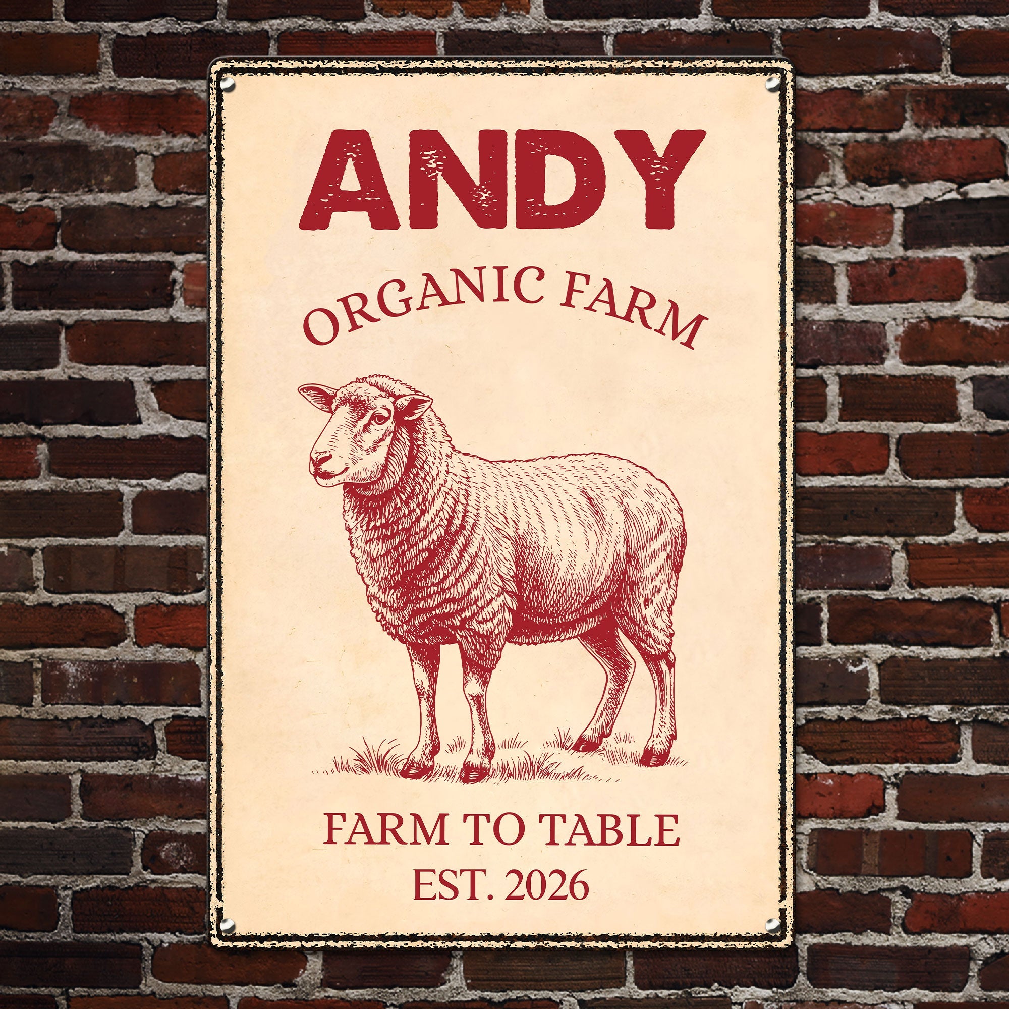 Country Farmhouse, Farm House, Farm Deco - Personalized Metal Sign