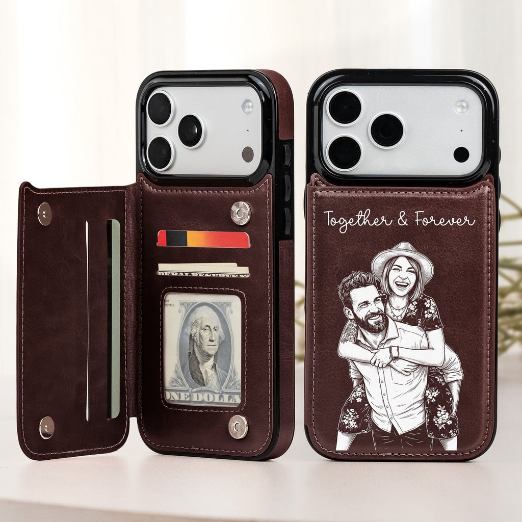 Couple Photo Forever & Always Anniversary Gifts For Her, Him - Personalized Phone Case