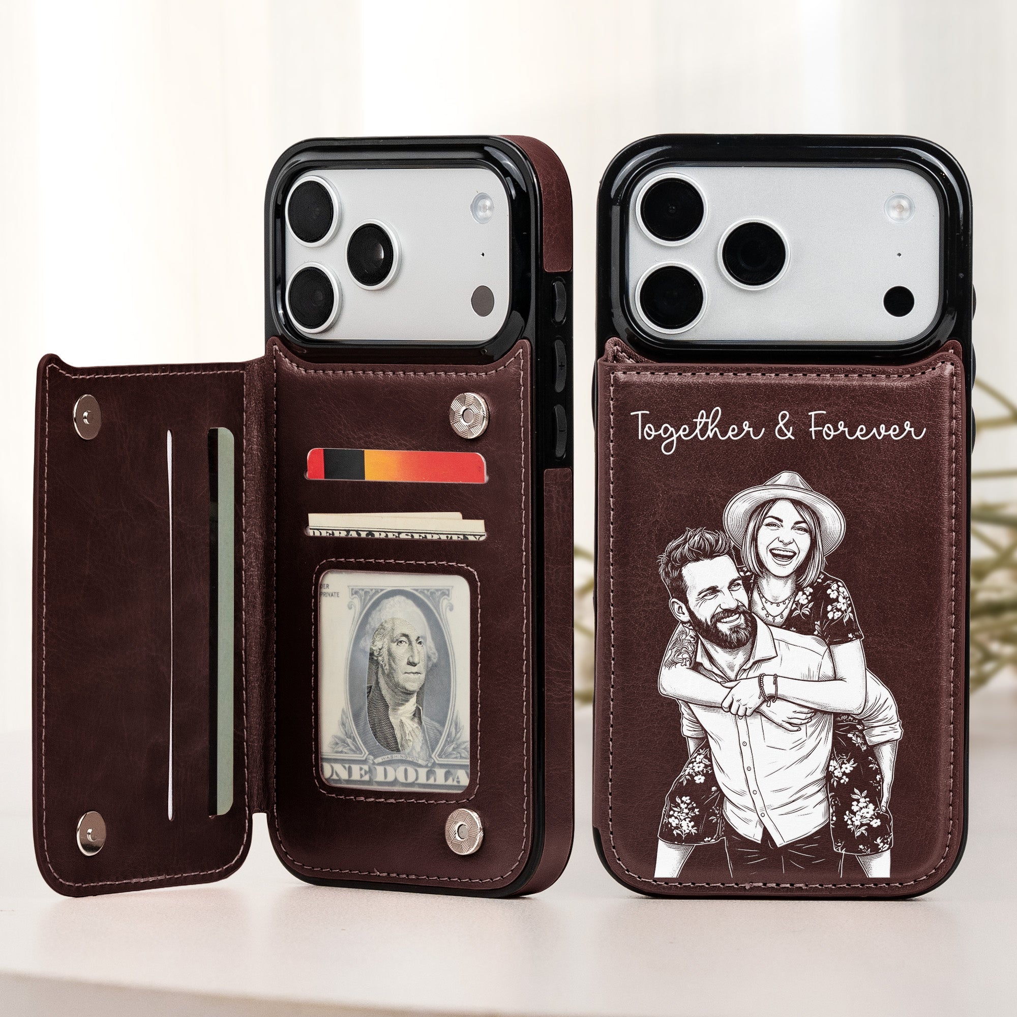 Couple Photo Forever & Always Anniversary Gifts For Her, Him - Personalized Phone Case