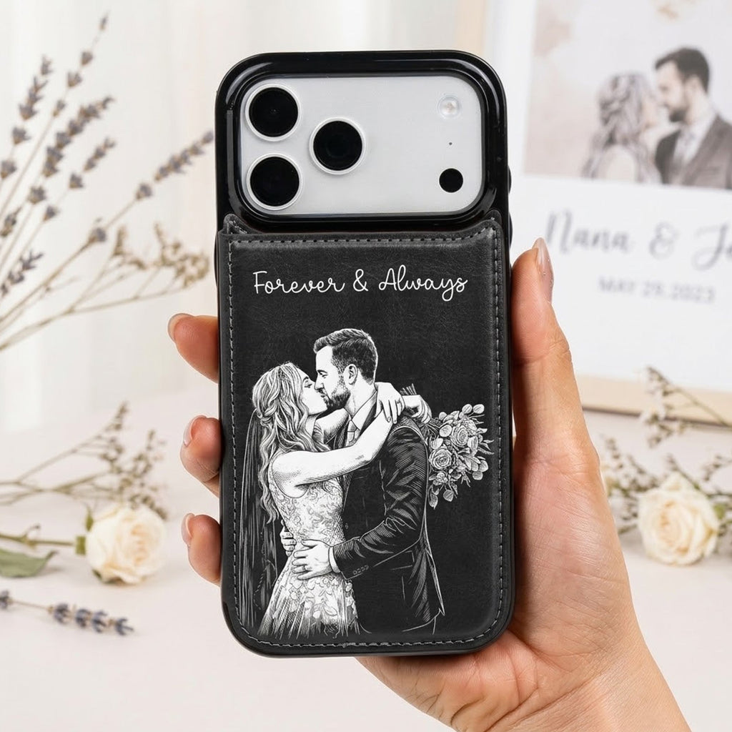 Couple Photo Forever & Always Anniversary Gifts For Her, Him - Personalized Phone Case
