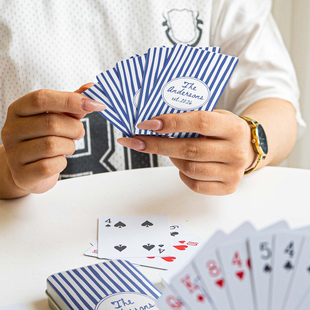 Custom Family Name, Family Board Games, Wedding Favor Decks, Wedding Gift For Couple - Personalized Playing Cards