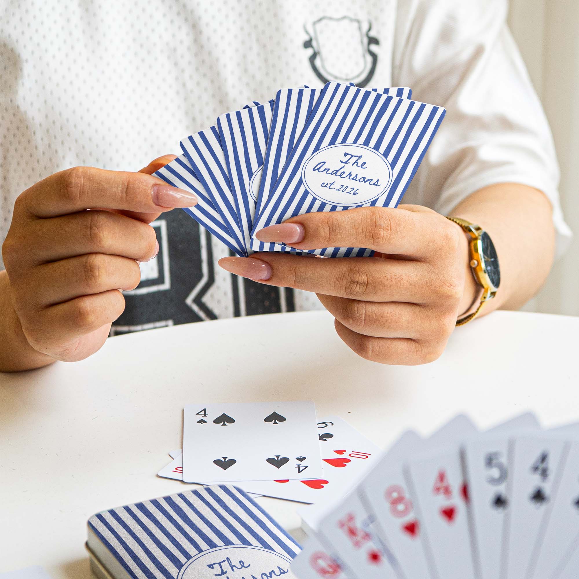 Custom Family Name, Family Board Games, Wedding Favor Decks, Wedding Gift For Couple - Personalized Playing Cards