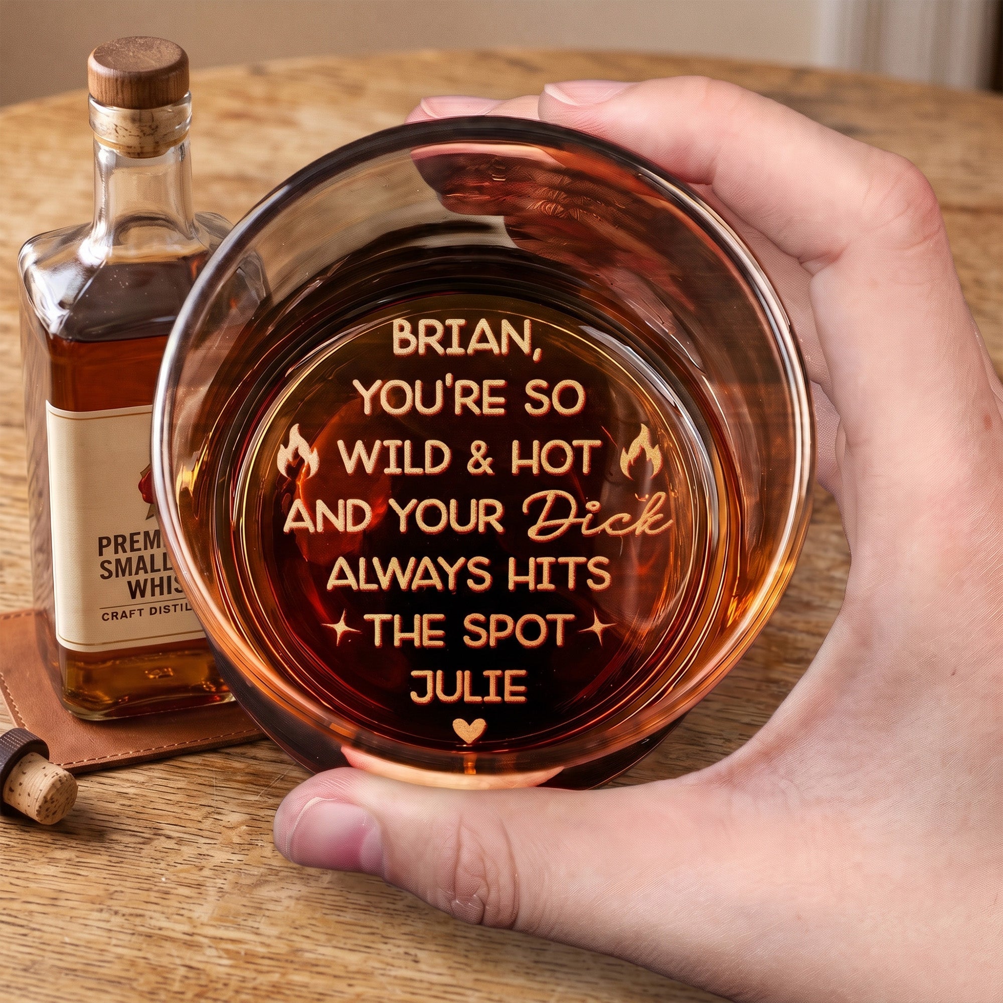 Custom Funny Message For Him, Husband - You Are Wild - Personalized Whiskey Glass