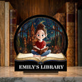 Custom Library, Book Nook For Book Worm - Personalized Wooden Plaque