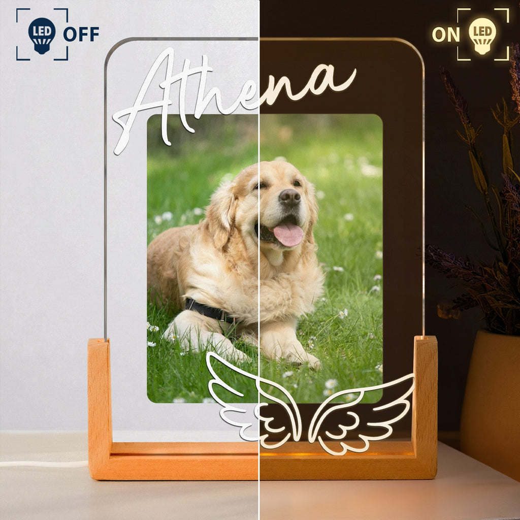 Custom Pet Memorial Frame - Personalized Night Light