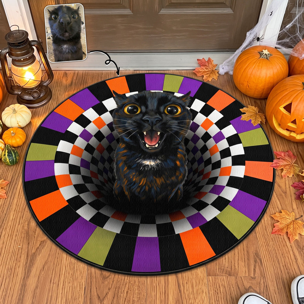 Custom Pet Photo Funny Scream Art - Personalized Doormat