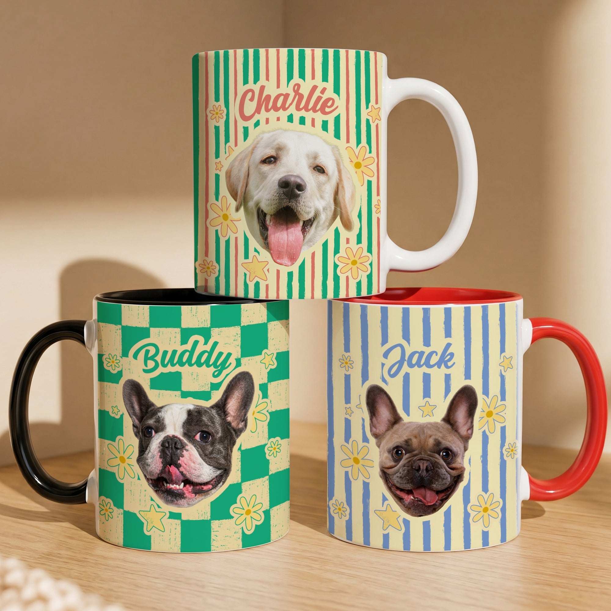 Custom Pet Photo - Vintage Bag For Dog Mom, Cat Mom - Personalized Mug