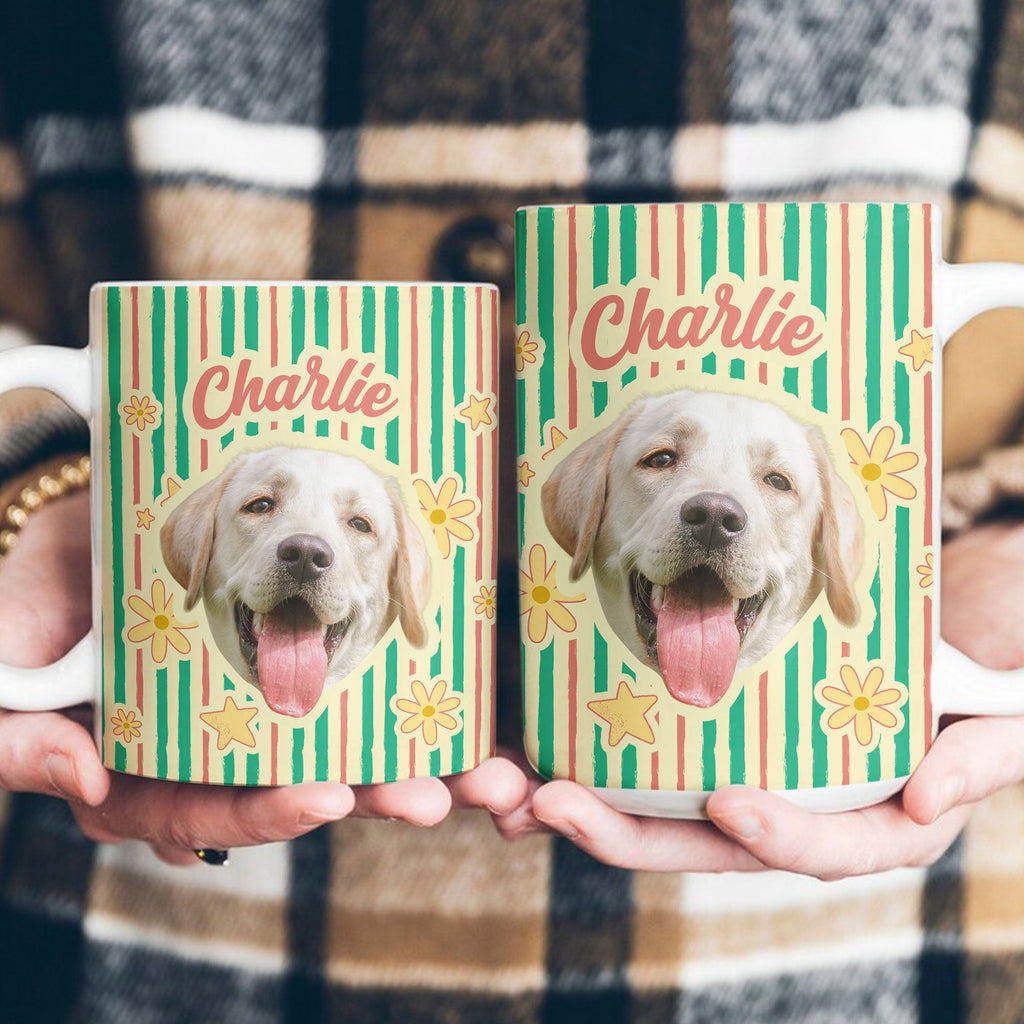 Custom Pet Photo - Vintage Bag For Dog Mom, Cat Mom - Personalized Mug
