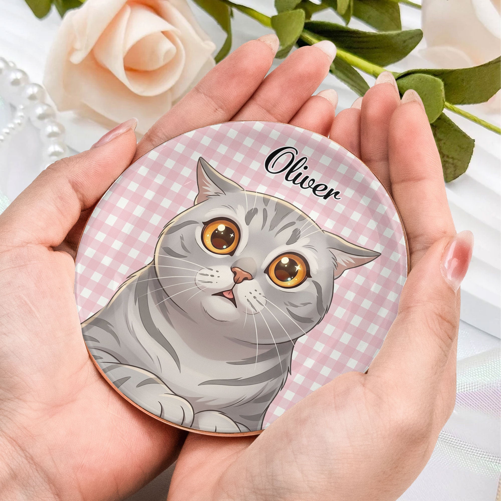 Custom Pet Portrait Cartoon Style Art - Personalized Jewelry Dish