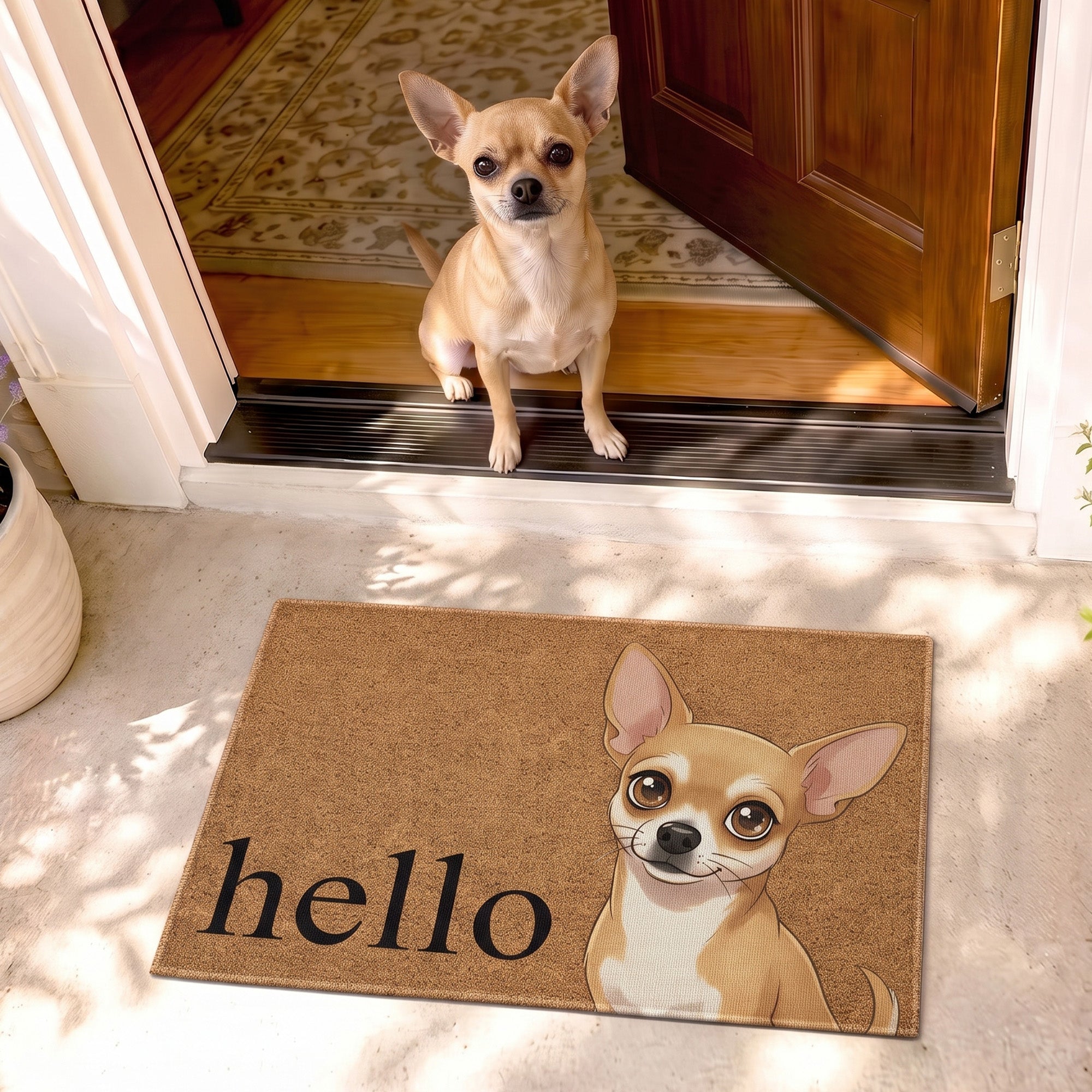 Custom Pet Portrait Cartoon Style - Personalized Doormat