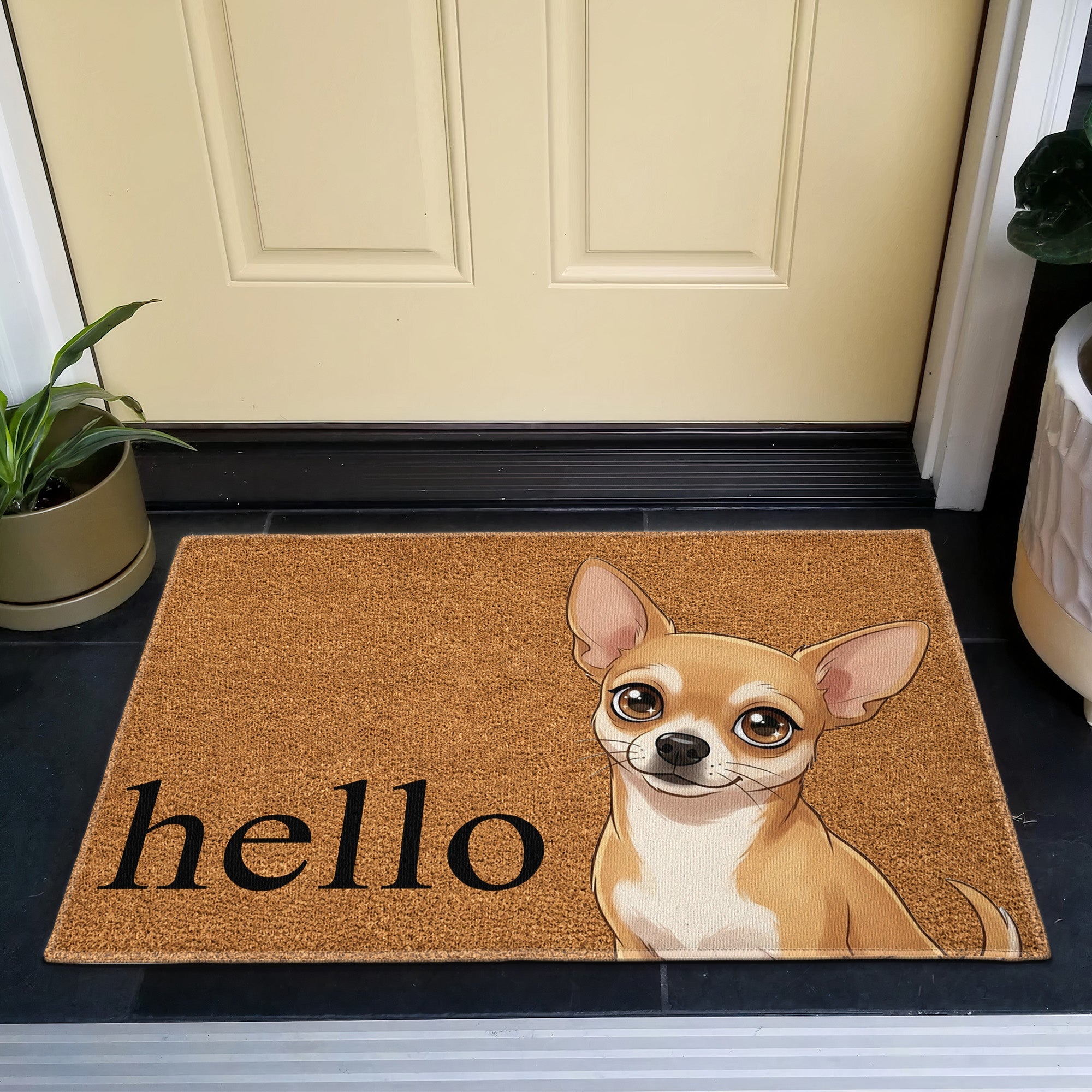 Custom Pet Portrait Cartoon Style - Personalized Doormat