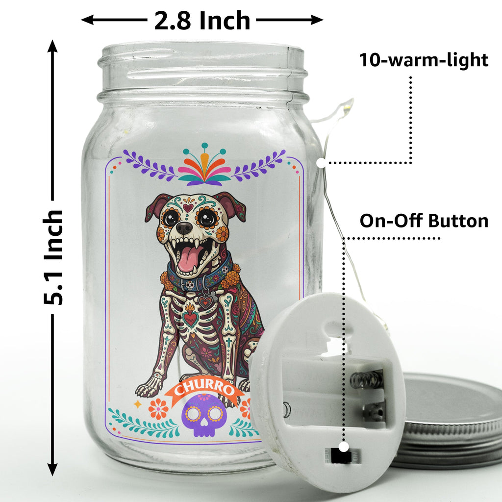 Custom Pet Portrait Day Of The Dead Mexican Hispanic Style - Personalized Night Light