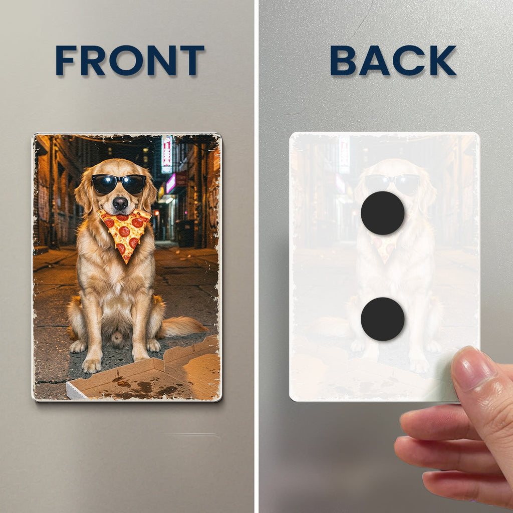 Custom Pet Portrait Funny Meme Gift For Pet Lovers - Personalized Magnet
