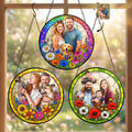 Custom Photo Family Gifts Anniversary Gifts For Her, Wife, Mom - Personalized Window Hanging Suncatcher