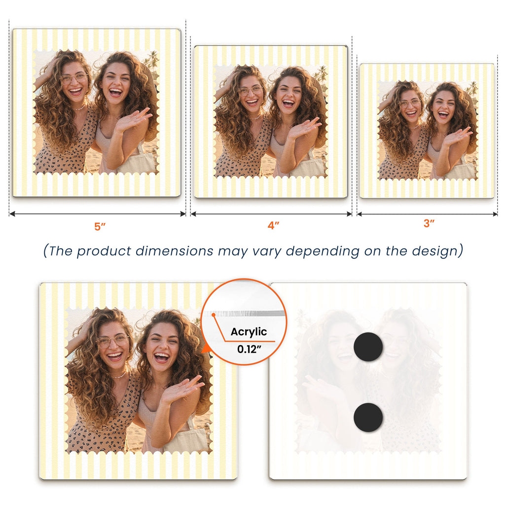 Custom Photo Friendship Gifts Thank You Gifts For BFF, Soul Sisters - Personalized Magnet