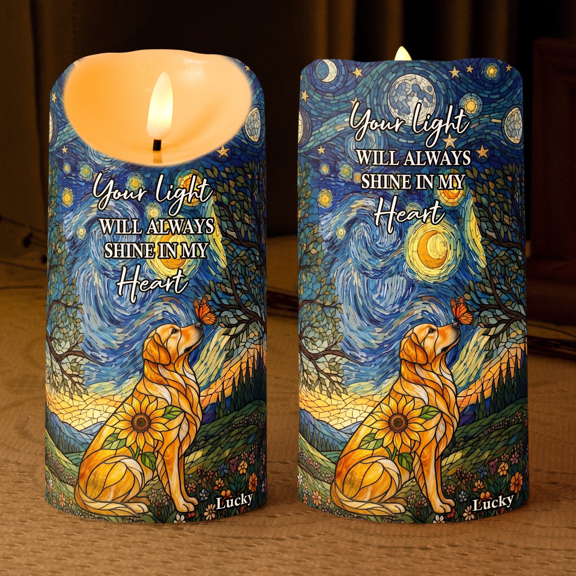 Custom Photo Pet Memorial - Personalized Candles