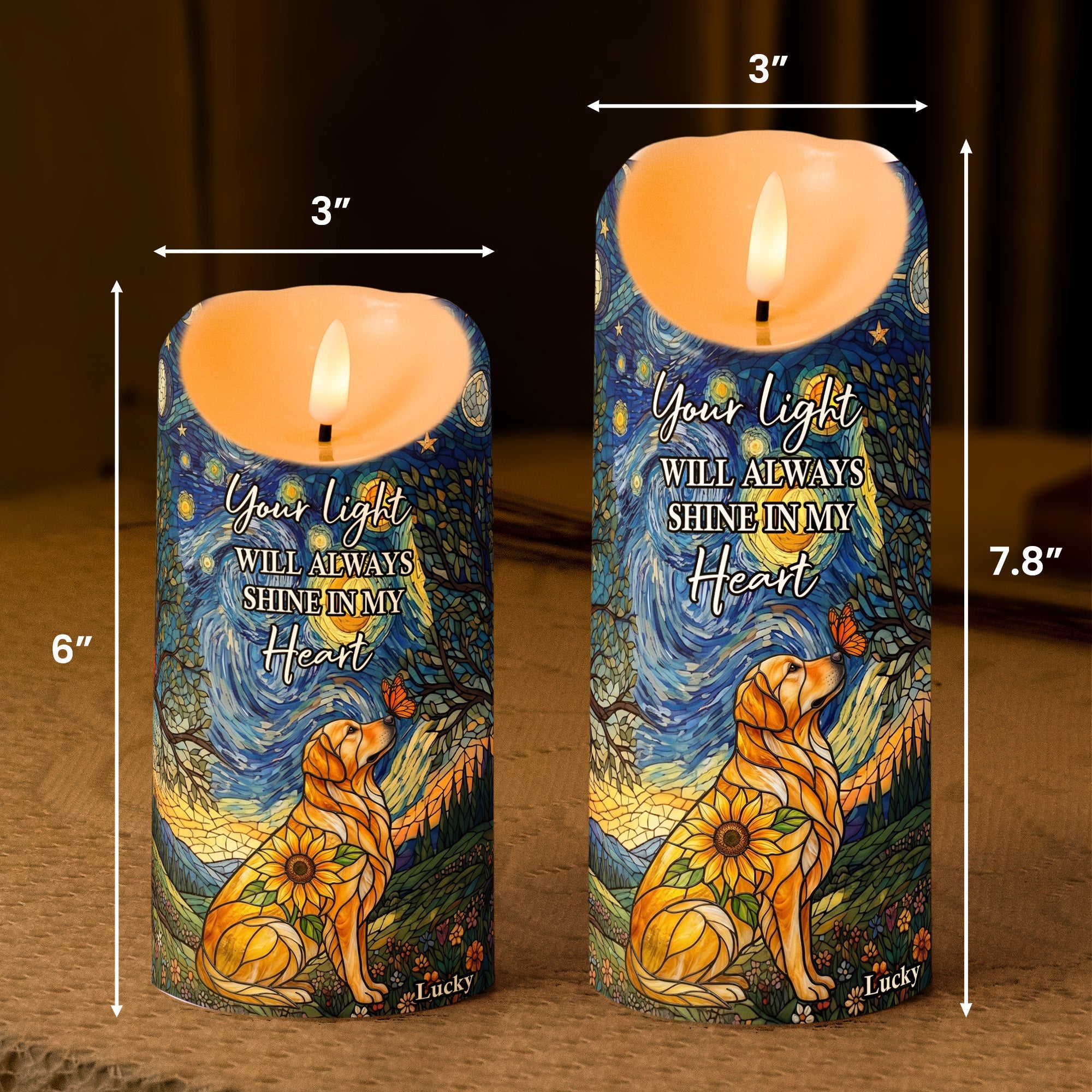 Custom Photo Pet Memorial - Personalized Candles