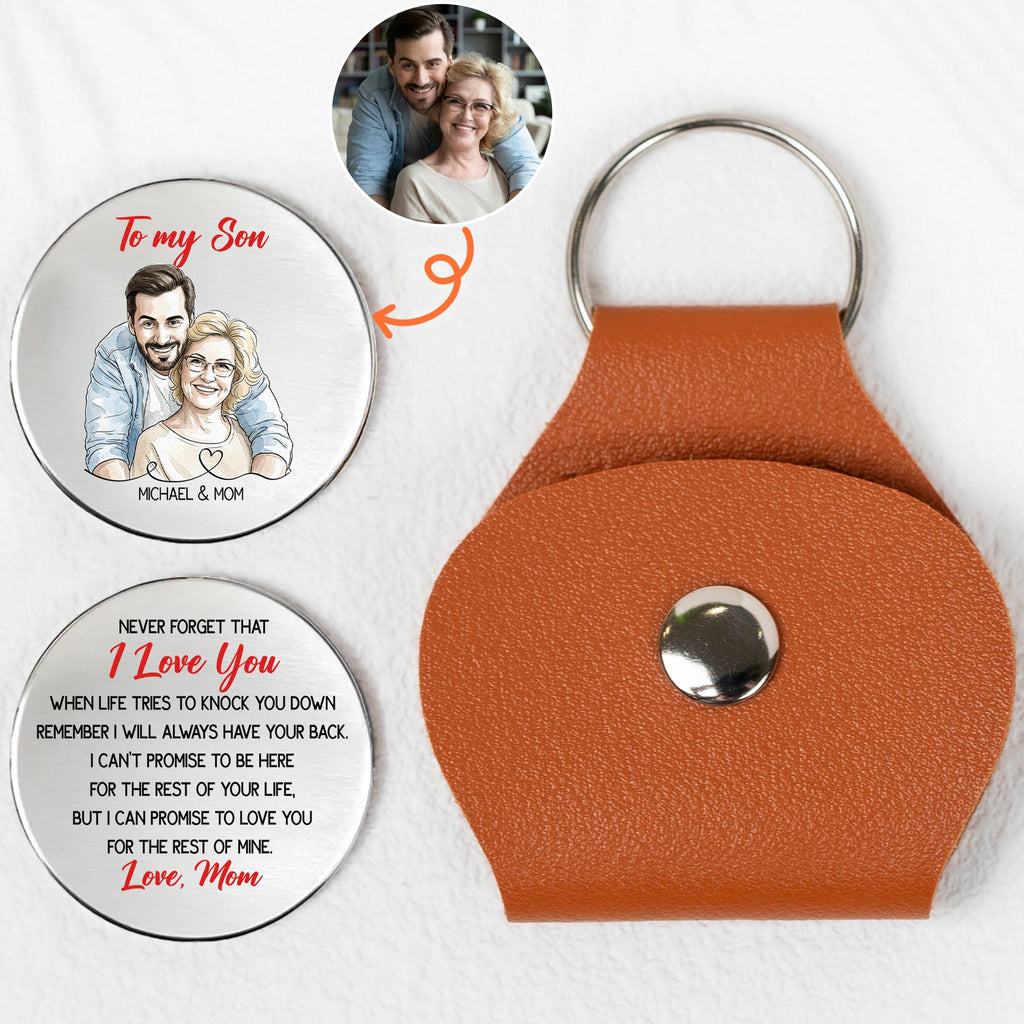 Custom Photo Watercolor Gift For Son Daughter Grandchildren - Personalized Pocket Hug