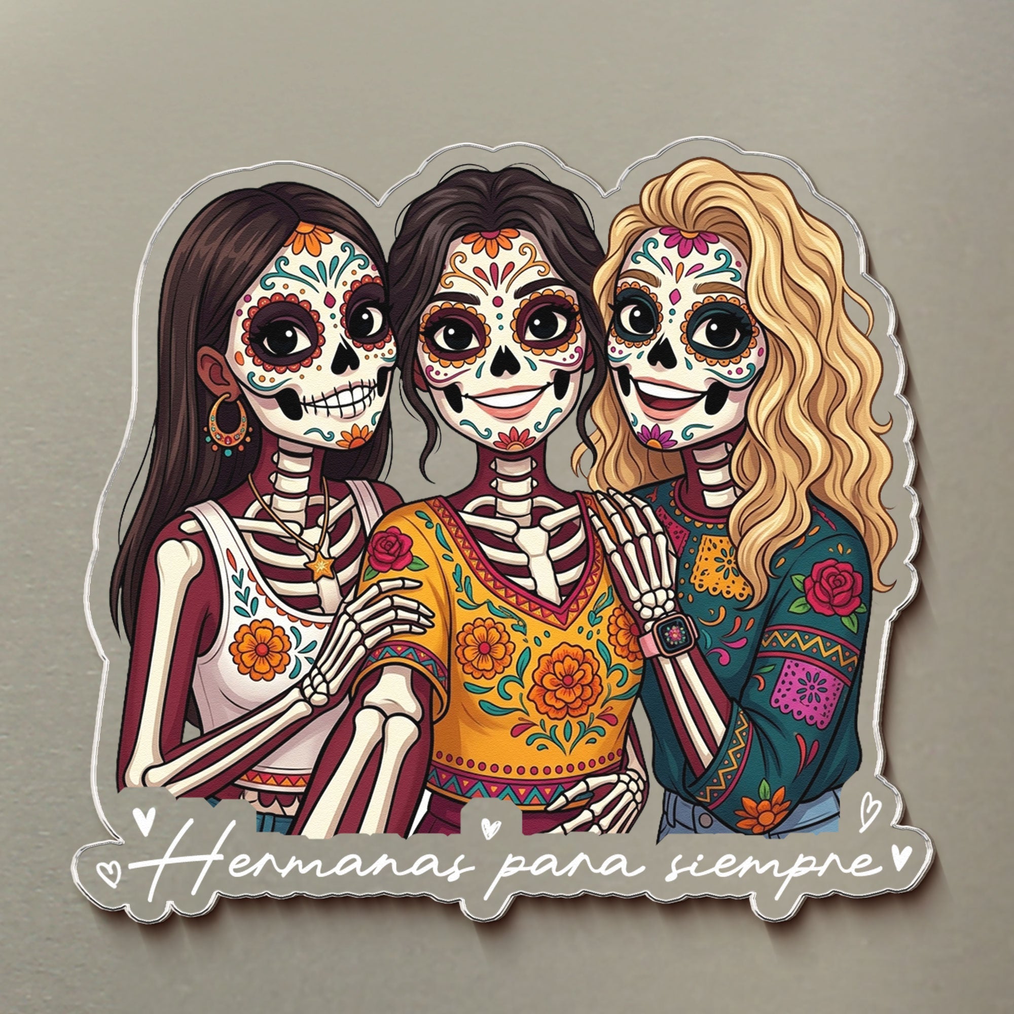 Custom Portrait Amigas Por Siempre, Regalo De Gracias Para Amiga - Personalized Magnet