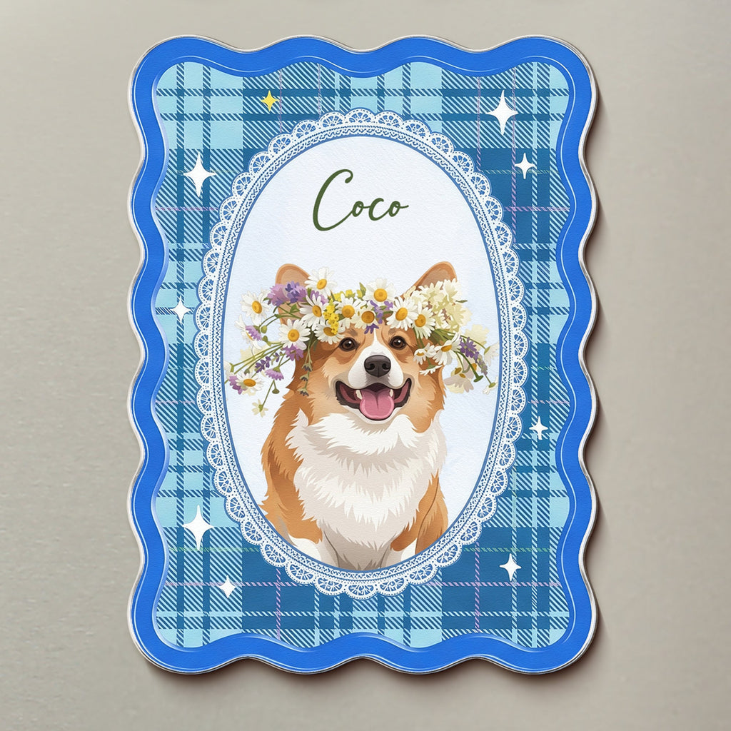 Custom Pretty Pet Portrait - Gifts For Dog Lovers, Cat Lovers - Personalized Magnet